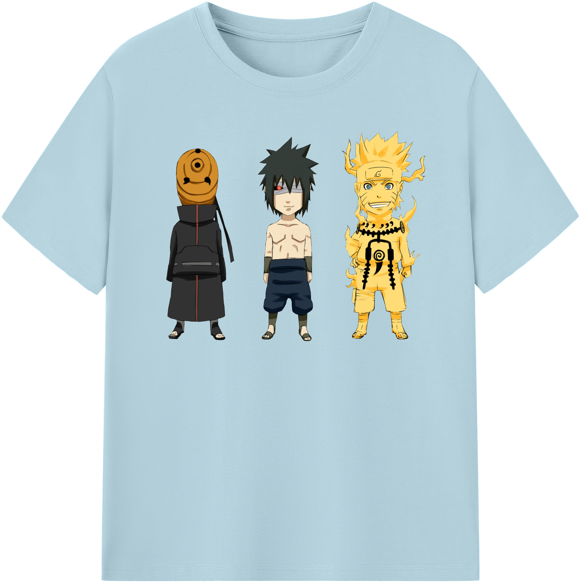 （画像用） NARUTO -ナルト- うちは サスケ Uchiha Sasuke 綿100％半袖Tシャツ（フロントプリント）